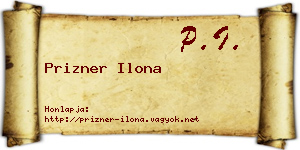 Prizner Ilona névjegykártya